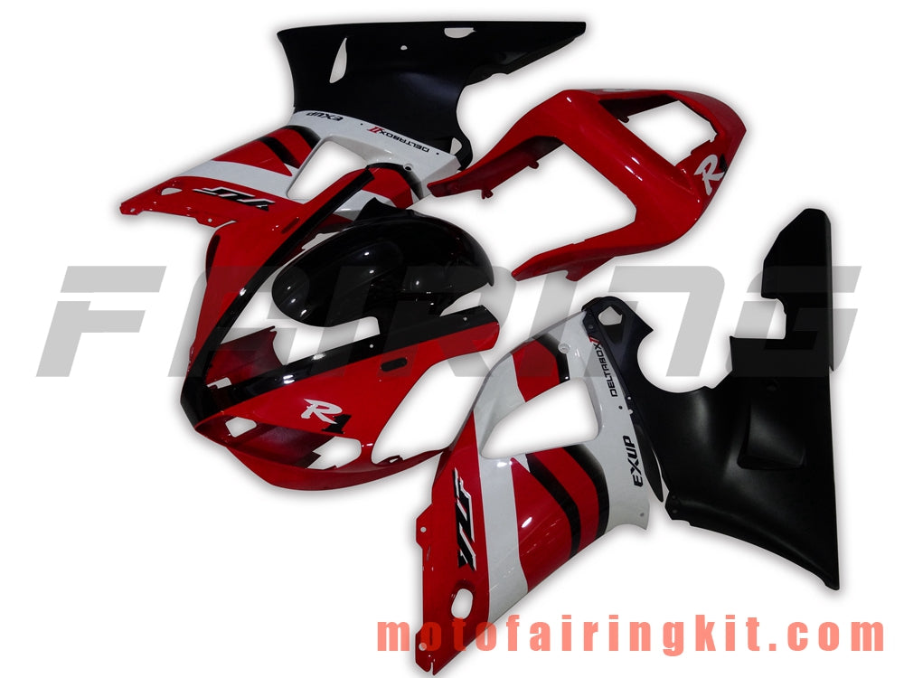 Fairing Kits Fit for YZF-1000 R1 2000 2001 YZF 1000 R1 00 01 Plastic ABS Injection Mold Complete Motorcycle Body Aftermarket Bodywork Frame (Red & Black) B015