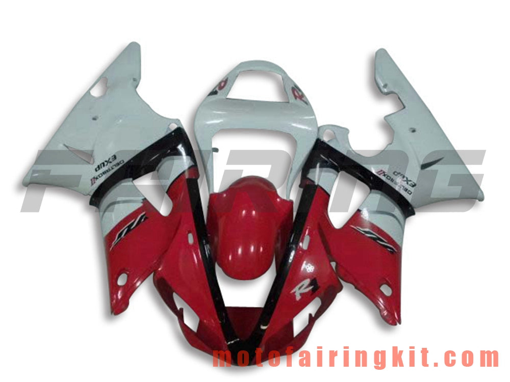 Fairing Kits Fit for YZF-1000 R1 2000 2001 YZF 1000 R1 00 01 Plastic ABS Injection Mold Complete Motorcycle Body Aftermarket Bodywork Frame (Red & White) B016