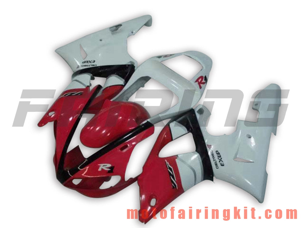 Fairing Kits Fit for YZF-1000 R1 2000 2001 YZF 1000 R1 00 01 Plastic ABS Injection Mold Complete Motorcycle Body Aftermarket Bodywork Frame (Red & White) B016