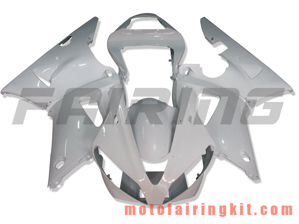 Fairing Kits Fit for YZF-1000 R1 2000 2001 YZF 1000 R1 00 01 Plastic ABS Injection Mold Complete Motorcycle Body Aftermarket Bodywork Frame (White) B017