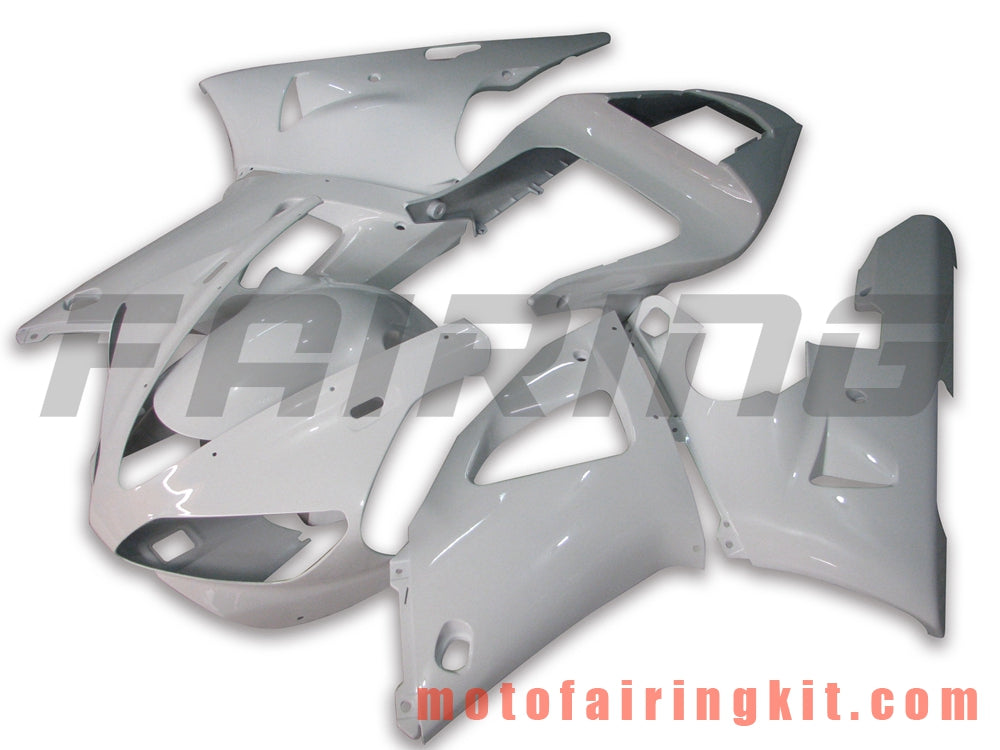 Fairing Kits Fit for YZF-1000 R1 2000 2001 YZF 1000 R1 00 01 Plastic ABS Injection Mold Complete Motorcycle Body Aftermarket Bodywork Frame (White) B017