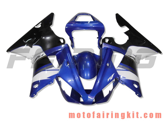 Fairing Kits Fit for YZF-1000 R1 2000 2001 YZF 1000 R1 00 01 Plastic ABS Injection Mold Complete Motorcycle Body Aftermarket Bodywork Frame (Blue & Black) B019