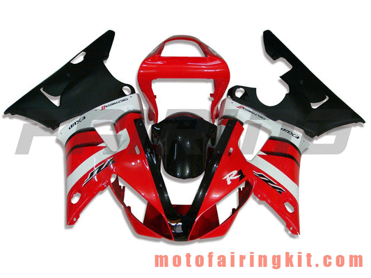 Fairing Kits Fit for YZF-1000 R1 2000 2001 YZF 1000 R1 00 01 Plastic ABS Injection Mold Complete Motorcycle Body Aftermarket Bodywork Frame (Red & Black) B021