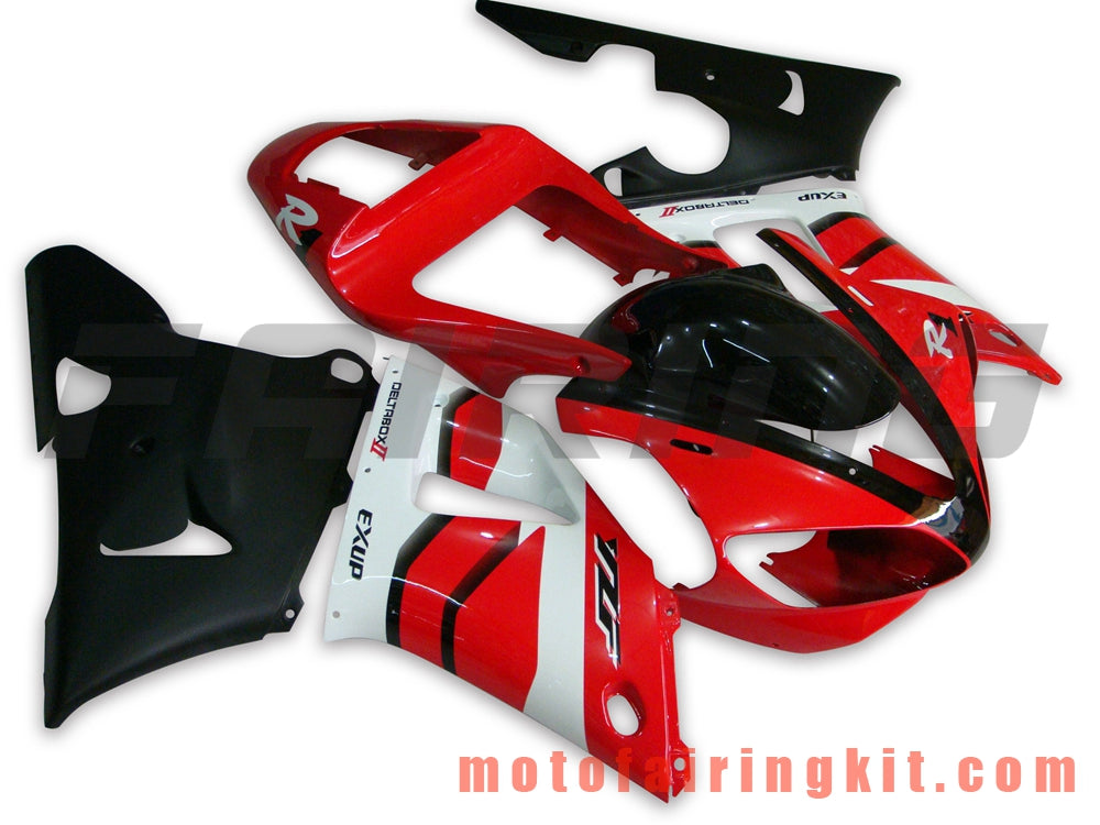 Fairing Kits Fit for YZF-1000 R1 2000 2001 YZF 1000 R1 00 01 Plastic ABS Injection Mold Complete Motorcycle Body Aftermarket Bodywork Frame (Red & Black) B021