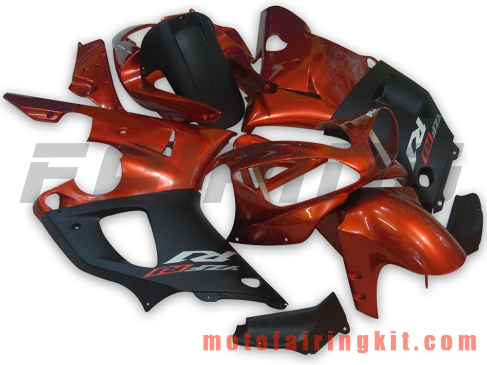 Fairing Kits Fit for YZF-1000 R1 2000 2001 YZF 1000 R1 00 01 Plastic ABS Injection Mold Complete Motorcycle Body Aftermarket Bodywork Frame (Orange & Black) B022