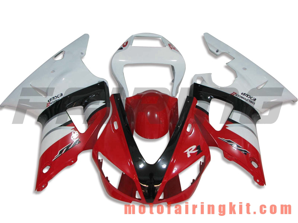 Fairing Kits Fit for YZF-1000 R1 2000 2001 YZF 1000 R1 00 01 Plastic ABS Injection Mold Complete Motorcycle Body Aftermarket Bodywork Frame (Red & White) B026