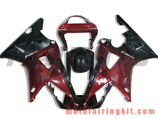 Fairing Kits Fit for YZF-1000 R1 2000 2001 YZF 1000 R1 00 01 Plastic ABS Injection Mold Complete Motorcycle Body Aftermarket Bodywork Frame (Red & Black) B027