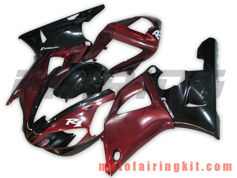 Fairing Kits Fit for YZF-1000 R1 2000 2001 YZF 1000 R1 00 01 Plastic ABS Injection Mold Complete Motorcycle Body Aftermarket Bodywork Frame (Red & Black) B027