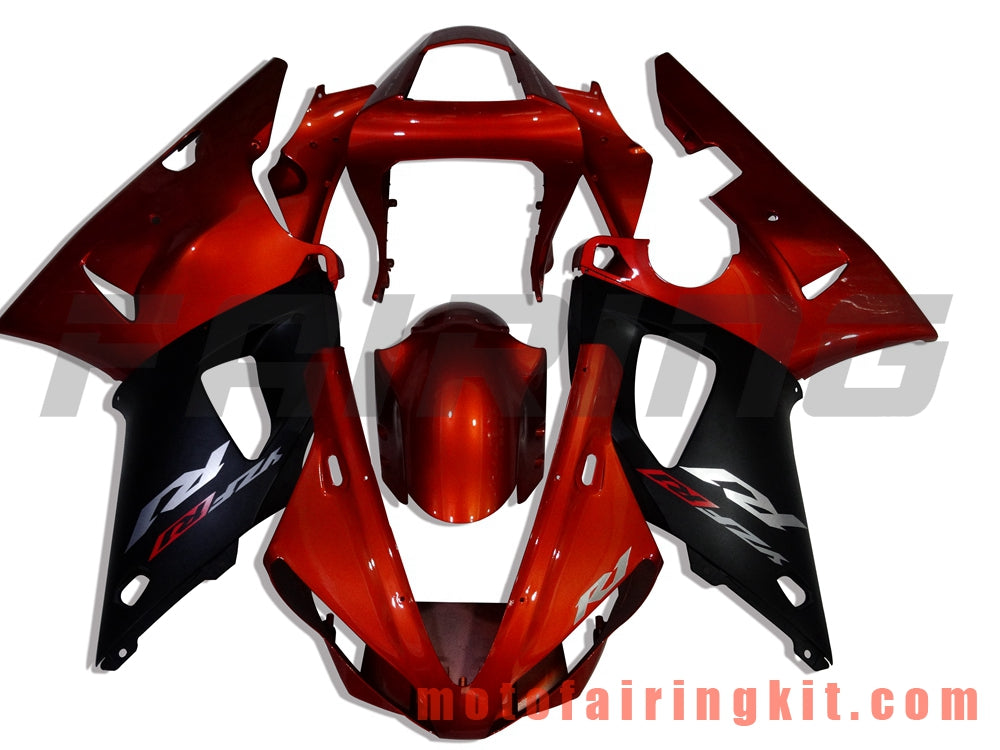 Fairing Kits Fit for YZF-1000 R1 2000 2001 YZF 1000 R1 00 01 Plastic ABS Injection Mold Complete Motorcycle Body Aftermarket Bodywork Frame (Red & Black) B028