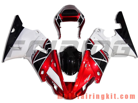 Fairing Kits Fit for YZF-1000 R1 2000 2001 YZF 1000 R1 00 01 Plastic ABS Injection Mold Complete Motorcycle Body Aftermarket Bodywork Frame (Red & White) B030