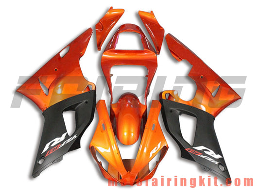 Fairing Kits Fit for YZF-1000 R1 2000 2001 YZF 1000 R1 00 01 Plastic ABS Injection Mold Complete Motorcycle Body Aftermarket Bodywork Frame (Black & Orange) B032