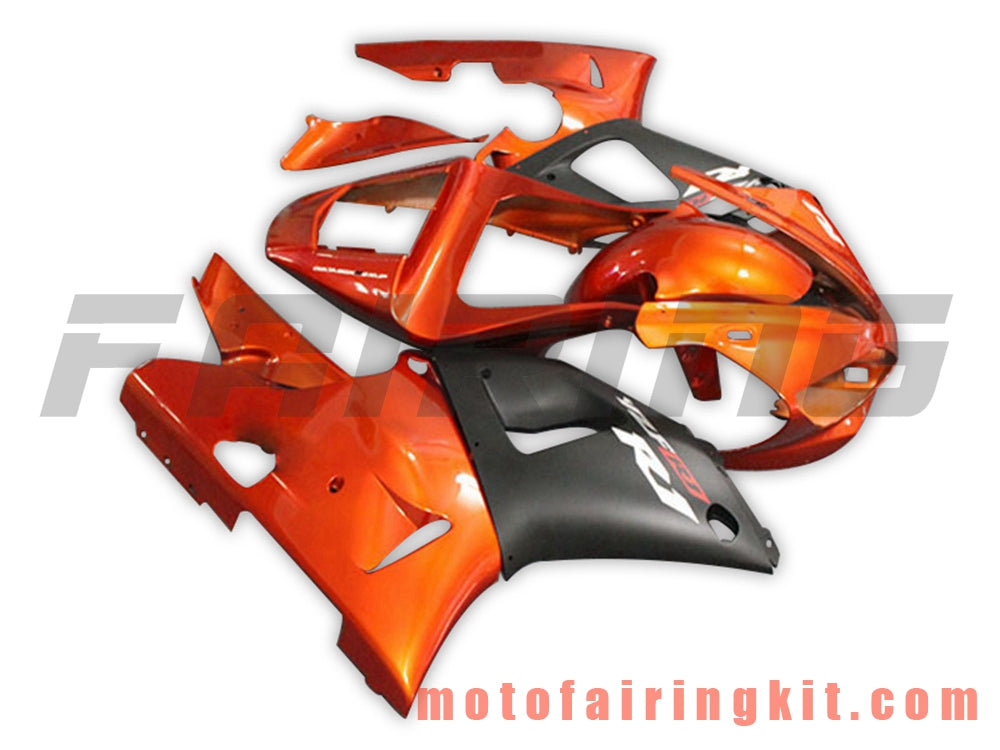 Fairing Kits Fit for YZF-1000 R1 2000 2001 YZF 1000 R1 00 01 Plastic ABS Injection Mold Complete Motorcycle Body Aftermarket Bodywork Frame (Black & Orange) B032