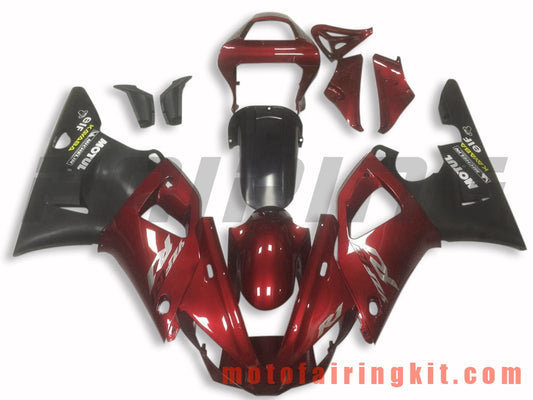 Fairing Kits Fit for YZF-1000 R1 2000 2001 YZF 1000 R1 00 01 Plastic ABS Injection Mold Complete Motorcycle Body Aftermarket Bodywork Frame (Red & Black) B034