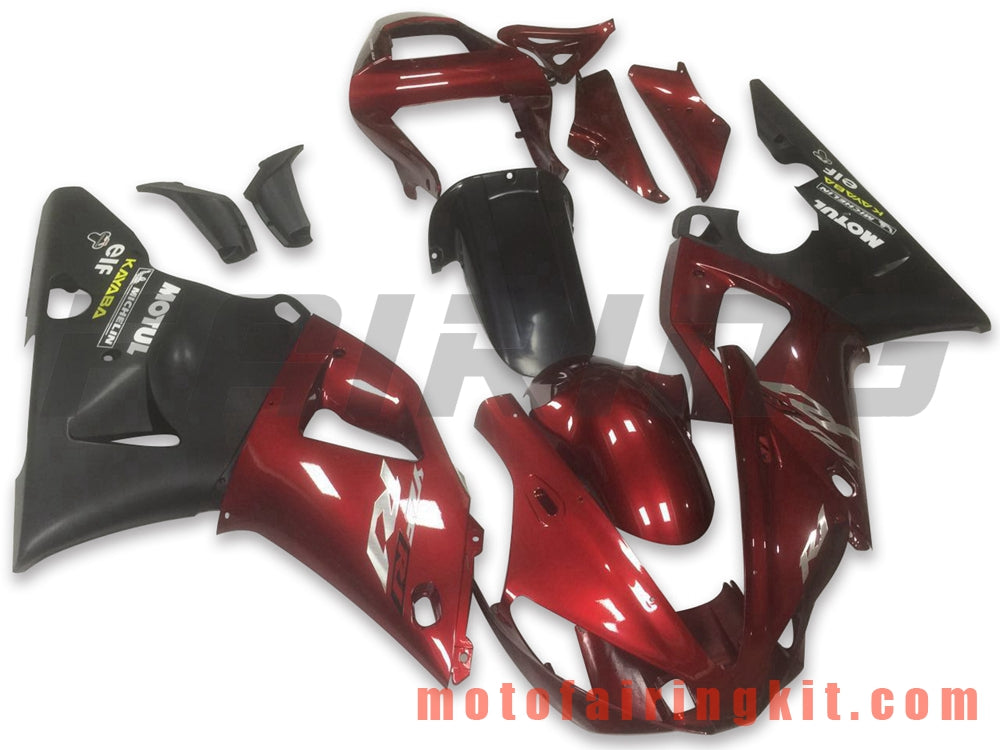 Fairing Kits Fit for YZF-1000 R1 2000 2001 YZF 1000 R1 00 01 Plastic ABS Injection Mold Complete Motorcycle Body Aftermarket Bodywork Frame (Red & Black) B034