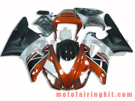 Fairing Kits Fit for YZF-1000 R1 2000 2001 YZF 1000 R1 00 01 Plastic ABS Injection Mold Complete Motorcycle Body Aftermarket Bodywork Frame (Black & Orange) B036