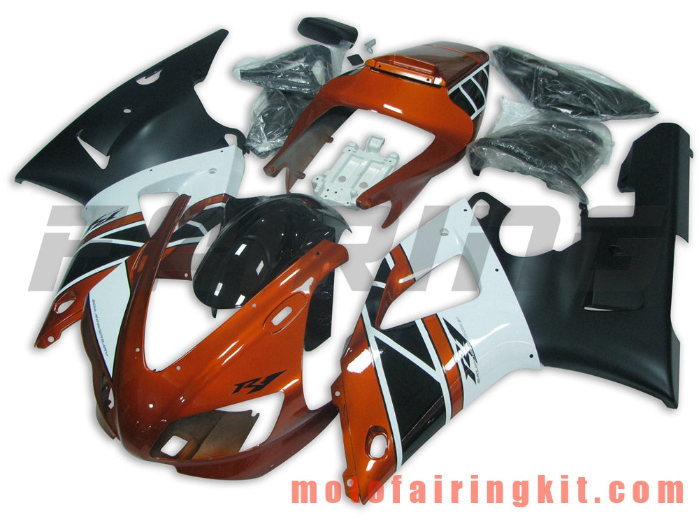 Fairing Kits Fit for YZF-1000 R1 2000 2001 YZF 1000 R1 00 01 Plastic ABS Injection Mold Complete Motorcycle Body Aftermarket Bodywork Frame (Black & Orange) B036