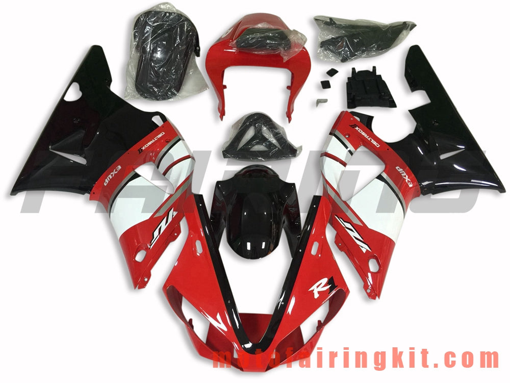 Kits de carenado aptos para YZF-1000 R1 2000 2001 YZF 1000 R1 00 01 Molde de inyección de plástico ABS Carrocería completa para motocicleta Marco de carrocería de posventa (rojo y negro) B040