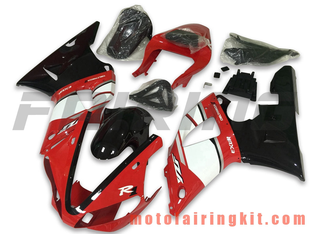 Fairing Kits Fit for YZF-1000 R1 2000 2001 YZF 1000 R1 00 01 Plastic ABS Injection Mold Complete Motorcycle Body Aftermarket Bodywork Frame (Red & Black) B040