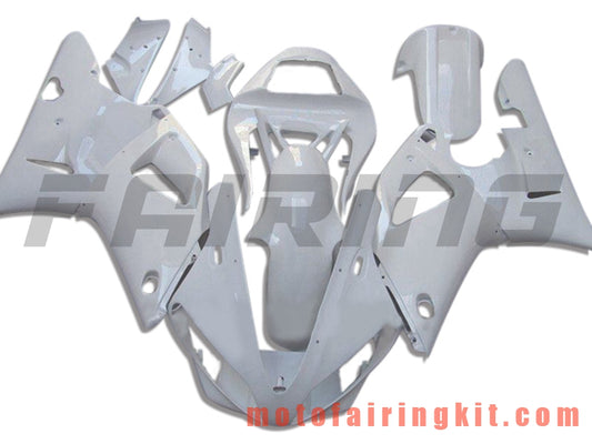 Fairing Kits Fit for YZF-1000 R1 2000 2001 YZF 1000 R1 00 01 Plastic ABS Injection Mold Complete Motorcycle Body Aftermarket Bodywork Frame (White) B045