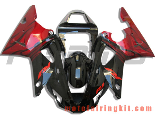 Fairing Kits Fit for YZF-1000 R1 2000 2001 YZF 1000 R1 00 01 Plastic ABS Injection Mold Complete Motorcycle Body Aftermarket Bodywork Frame (Black & Red) B046