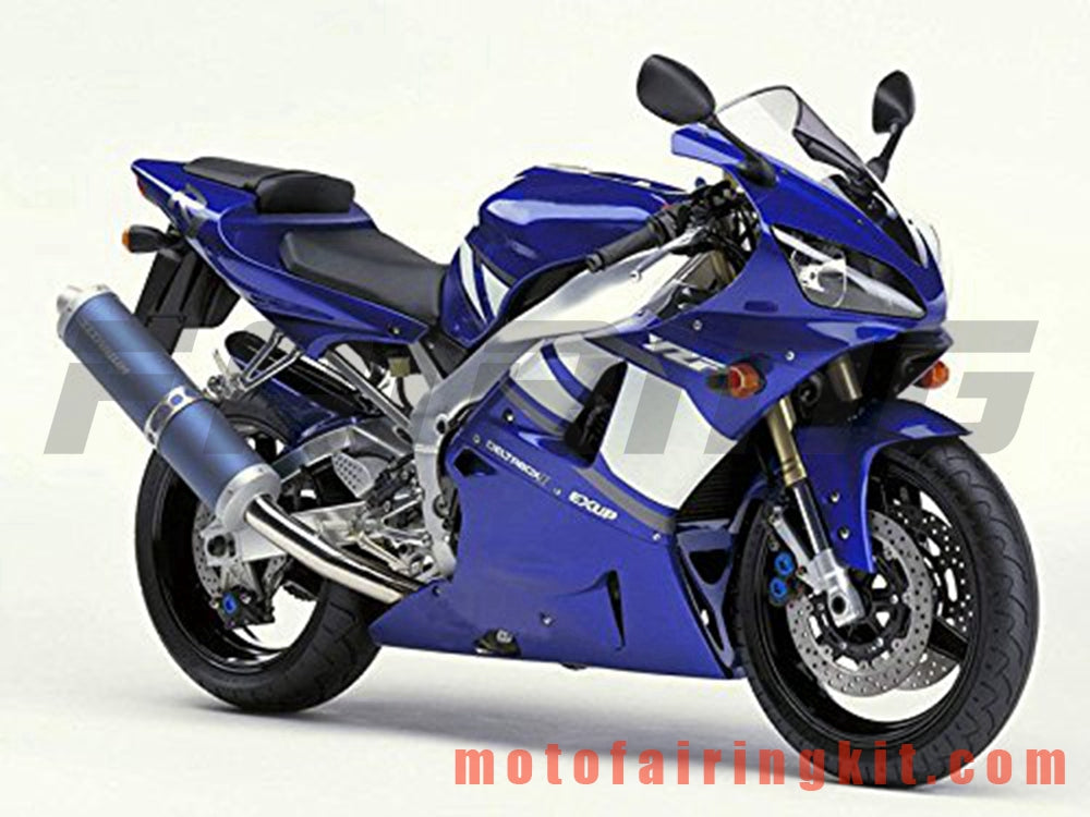 Kits de carenado aptos para YZF-1000 R1 2000 2001 YZF 1000 R1 00 01 Molde de inyección de plástico ABS Carrocería completa para motocicleta Marco de carrocería de posventa (azul y blanco) B050