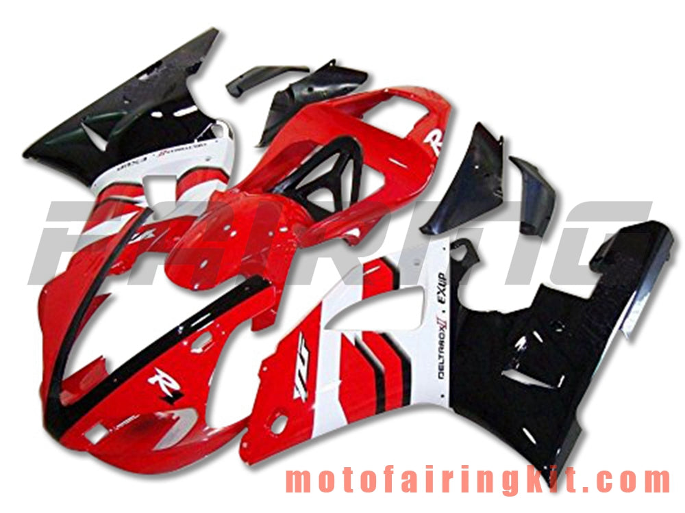 Kits de carenado aptos para YZF-1000 R1 2000 2001 YZF 1000 R1 00 01 Molde de inyección de plástico ABS Carrocería completa para motocicleta Marco de carrocería de posventa (rojo y negro) B051