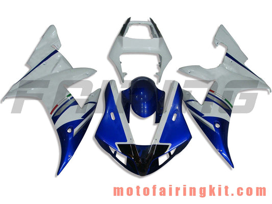 フェアリングキット YZF-1000 R1 2002 2003 YZF 1000 R1 02 03 プラスチック ABS 射出成形 完全なオートバイボディ アフターマーケットボディワークフレーム (ブルー &amp; ホワイト) B001