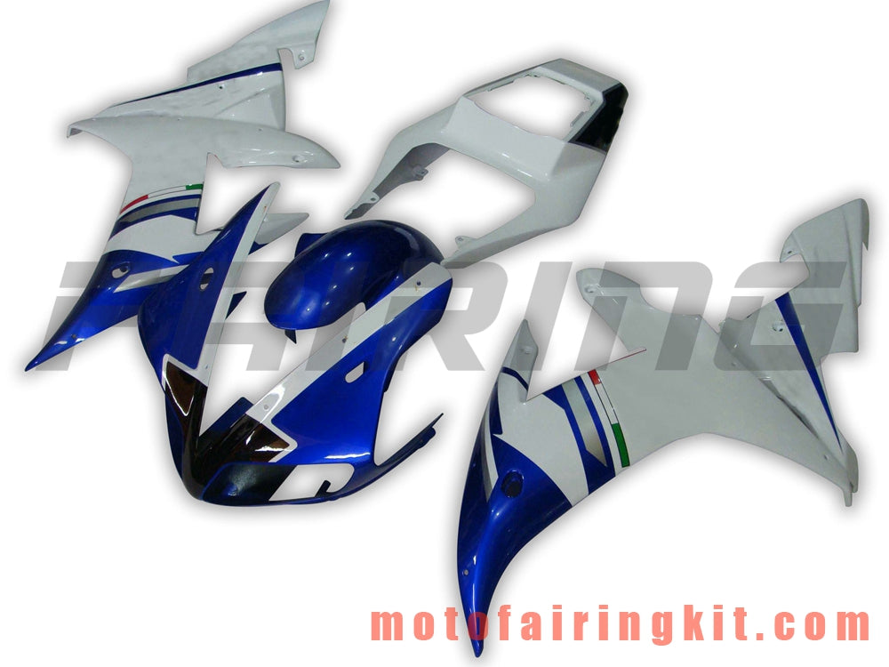 Fairing Kits Fit for YZF-1000 R1 2002 2003 YZF 1000 R1 02 03 Plastic ABS Injection Mold Complete Motorcycle Body Aftermarket Bodywork Frame (Blue & White) B001