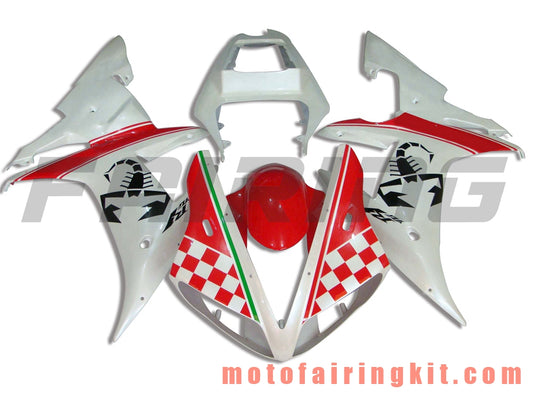 Fairing Kits Fit for YZF-1000 R1 2002 2003 YZF 1000 R1 02 03 Plastic ABS Injection Mold Complete Motorcycle Body Aftermarket Bodywork Frame (Red & White) B002