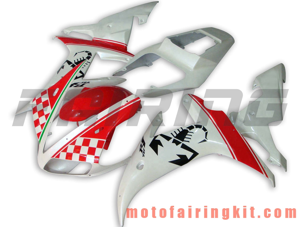 Fairing Kits Fit for YZF-1000 R1 2002 2003 YZF 1000 R1 02 03 Plastic ABS Injection Mold Complete Motorcycle Body Aftermarket Bodywork Frame (Red & White) B002