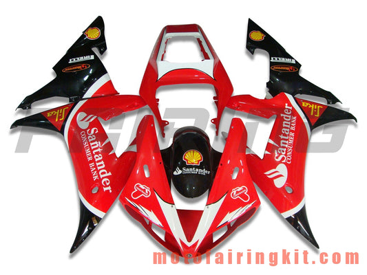 Fairing Kits Fit for YZF-1000 R1 2002 2003 YZF 1000 R1 02 03 Plastic ABS Injection Mold Complete Motorcycle Body Aftermarket Bodywork Frame (Red & Black) B003