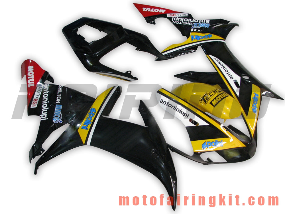 フェアリングキット YZF-1000 R1 2002 2003 YZF 1000 R1 02 03 プラスチック ABS 射出成形 完全なオートバイボディ アフターマーケットボディワークフレーム (ブラック &amp; イエロー) B006