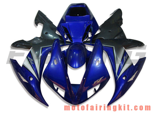 Fairing Kits Fit for YZF-1000 R1 2002 2003 YZF 1000 R1 02 03 Plastic ABS Injection Mold Complete Motorcycle Body Aftermarket Bodywork Frame (Blue & Black) B007