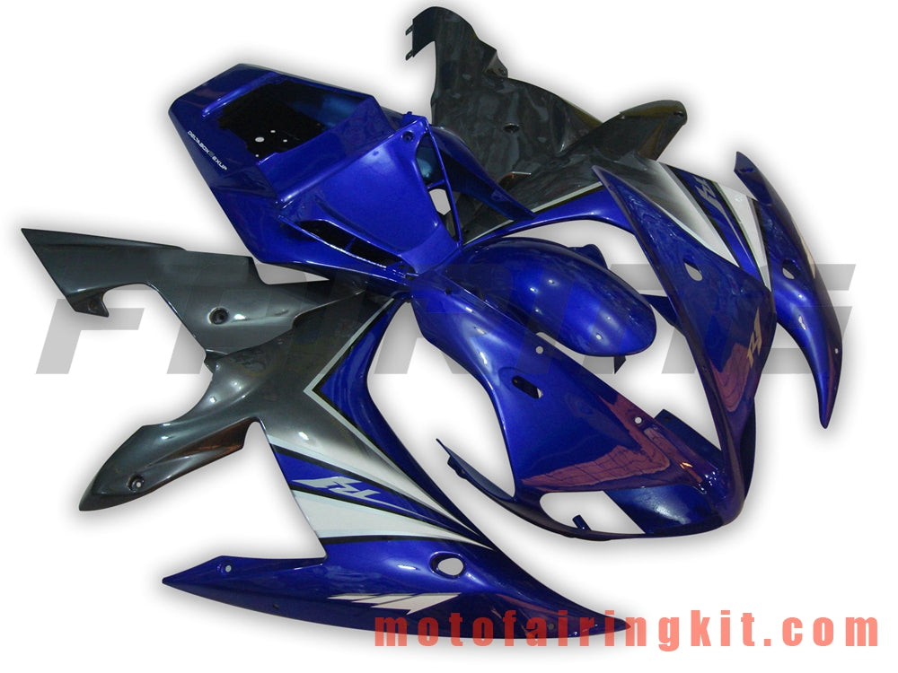 Fairing Kits Fit for YZF-1000 R1 2002 2003 YZF 1000 R1 02 03 Plastic ABS Injection Mold Complete Motorcycle Body Aftermarket Bodywork Frame (Blue & Black) B007