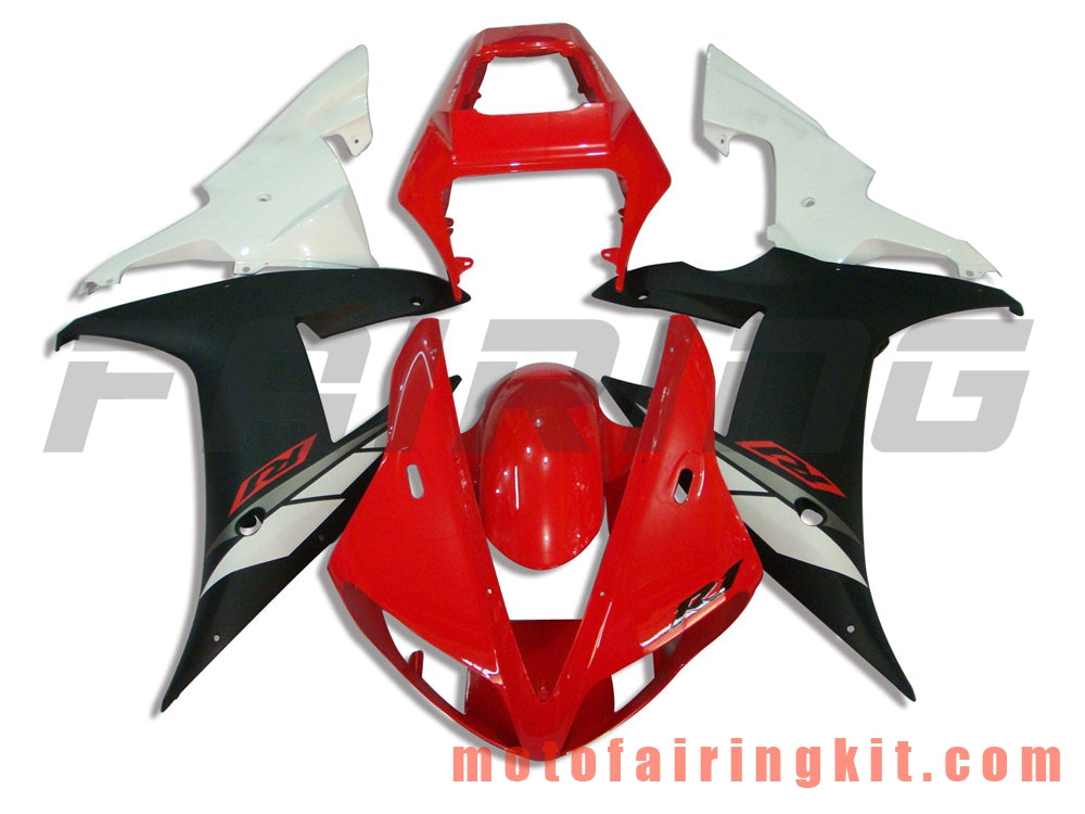 Fairing Kits Fit for YZF-1000 R1 2002 2003 YZF 1000 R1 02 03 Plastic ABS Injection Mold Complete Motorcycle Body Aftermarket Bodywork Frame (Red & White) B009