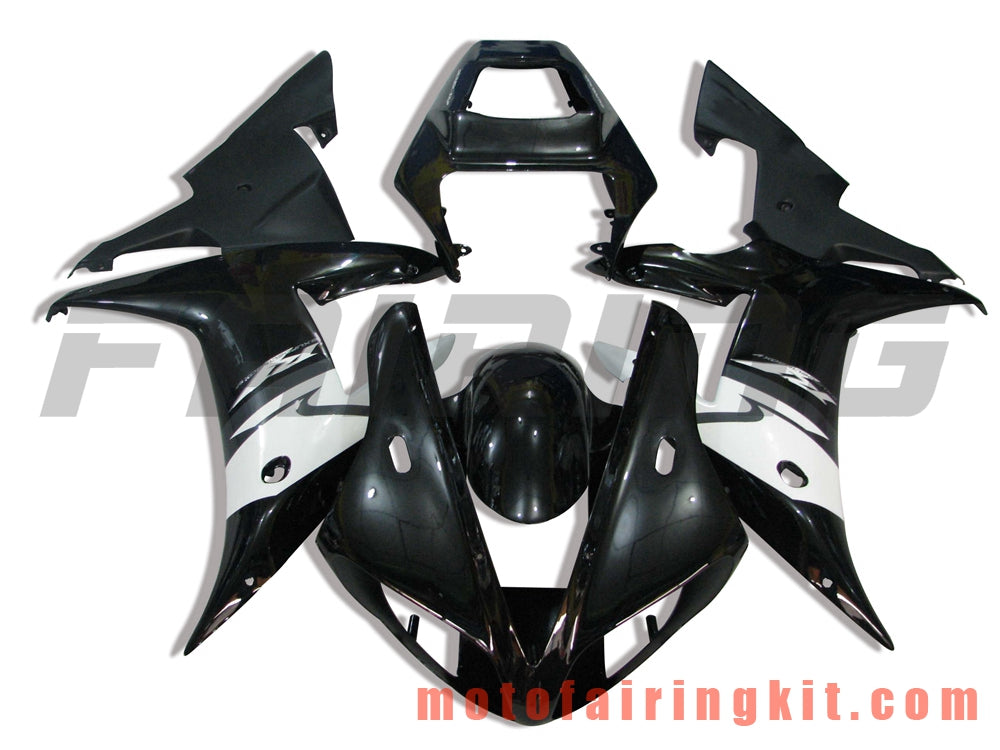 Fairing Kits Fit for YZF-1000 R1 2002 2003 YZF 1000 R1 02 03 Plastic ABS Injection Mold Complete Motorcycle Body Aftermarket Bodywork Frame (Black & White) B011