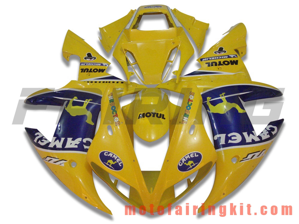 Fairing Kits Fit for YZF-1000 R1 2002 2003 YZF 1000 R1 02 03 Plastic ABS Injection Mold Complete Motorcycle Body Aftermarket Bodywork Frame (Yellow) B013