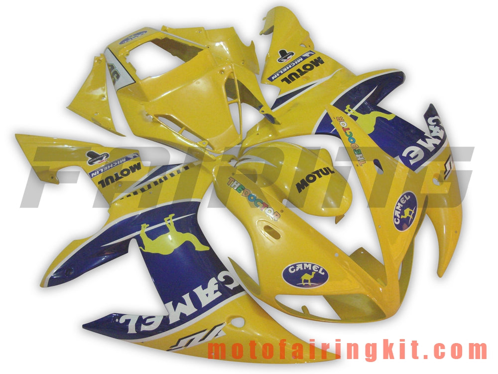 Fairing Kits Fit for YZF-1000 R1 2002 2003 YZF 1000 R1 02 03 Plastic ABS Injection Mold Complete Motorcycle Body Aftermarket Bodywork Frame (Yellow) B013