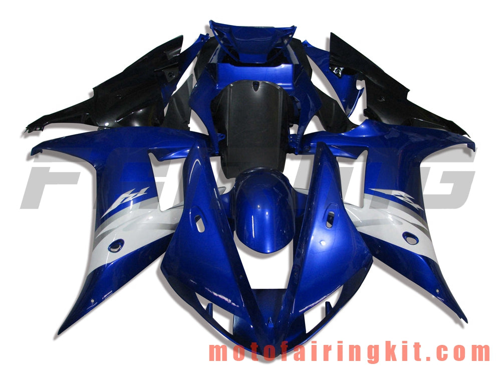 Kits de carenado aptos para YZF-1000 R1 2002 2003 YZF 1000 R1 02 03 Molde de inyección de plástico ABS Carrocería completa para motocicleta Marco de carrocería de posventa (azul y negro) B015