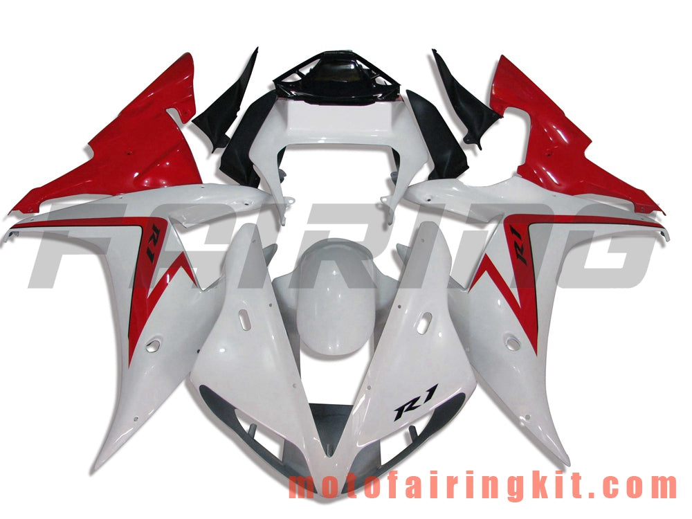 Fairing Kits Fit for YZF-1000 R1 2002 2003 YZF 1000 R1 02 03 Plastic ABS Injection Mold Complete Motorcycle Body Aftermarket Bodywork Frame (White & Red) B016