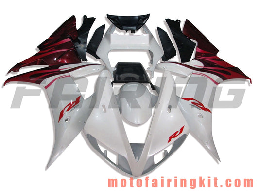 Fairing Kits Fit for YZF-1000 R1 2002 2003 YZF 1000 R1 02 03 Plastic ABS Injection Mold Complete Motorcycle Body Aftermarket Bodywork Frame (White & Orange) B018