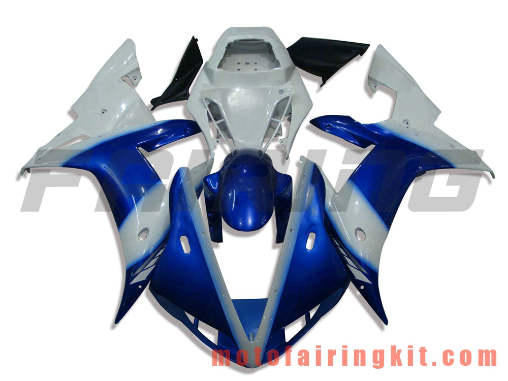 フェアリングキット YZF-1000 R1 2002 2003 YZF 1000 R1 02 03 プラスチック ABS 射出成形 完全なオートバイボディ アフターマーケットボディワークフレーム (ブルー &amp; ホワイト) B019