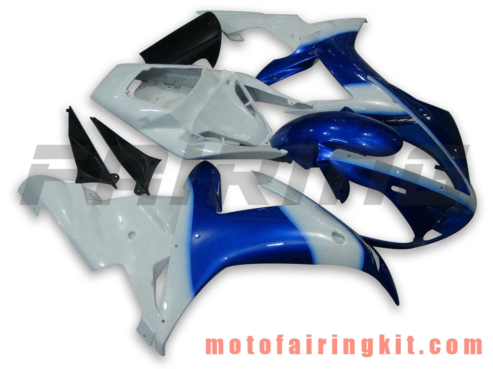 フェアリングキット YZF-1000 R1 2002 2003 YZF 1000 R1 02 03 プラスチック ABS 射出成形 完全なオートバイボディ アフターマーケットボディワークフレーム (ブルー &amp; ホワイト) B019