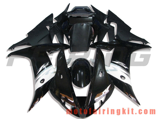 Fairing Kits Fit for YZF-1000 R1 2002 2003 YZF 1000 R1 02 03 Plastic ABS Injection Mold Complete Motorcycle Body Aftermarket Bodywork Frame (Black & White) B020