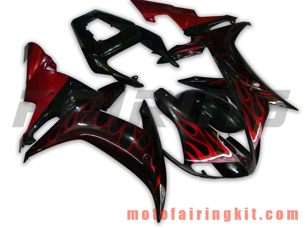 Fairing Kits Fit for YZF-1000 R1 2002 2003 YZF 1000 R1 02 03 Plastic ABS Injection Mold Complete Motorcycle Body Aftermarket Bodywork Frame (Black & Red) B024