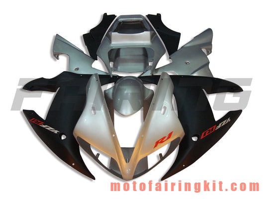 Kits de carenado aptos para YZF-1000 R1 2002 2003 YZF 1000 R1 02 03 Molde de inyección de plástico ABS Carrocería completa para motocicleta Carrocería del mercado de accesorios Marco (plata y negro) B030