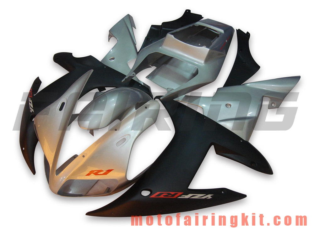 Kits de carenado aptos para YZF-1000 R1 2002 2003 YZF 1000 R1 02 03 Molde de inyección de plástico ABS Carrocería completa para motocicleta Carrocería del mercado de accesorios Marco (plata y negro) B030