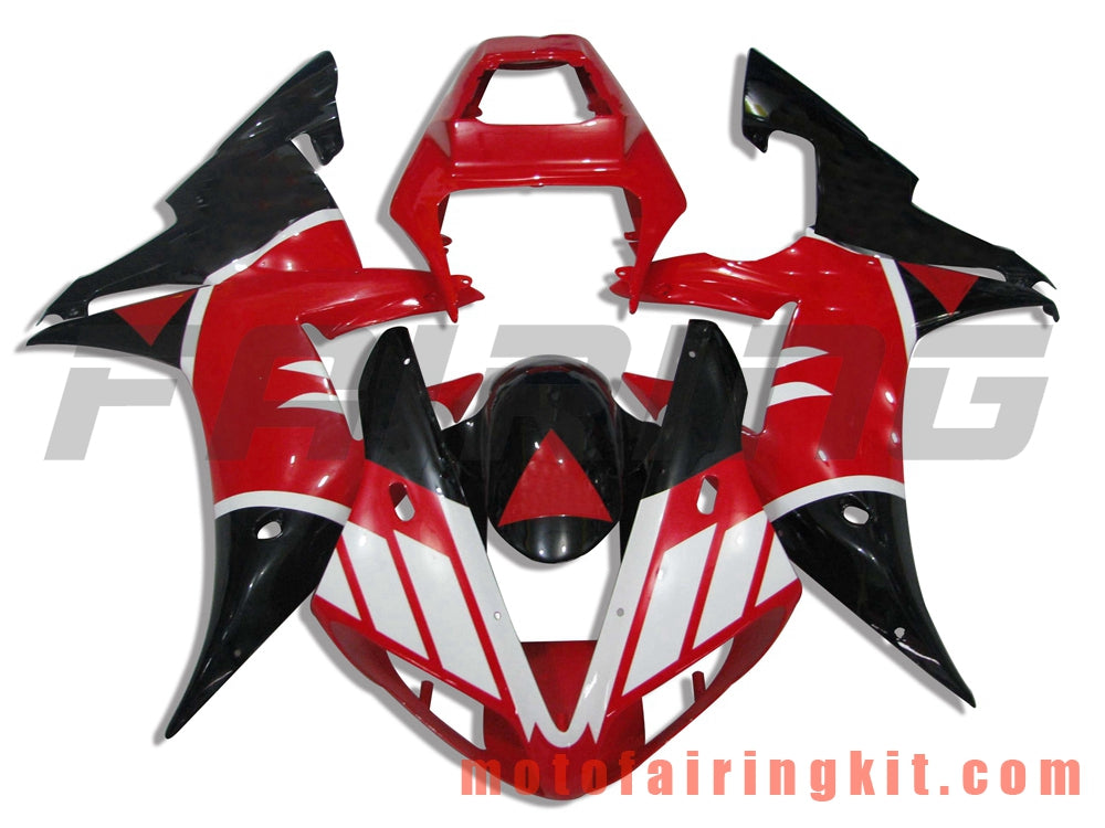 Fairing Kits Fit for YZF-1000 R1 2002 2003 YZF 1000 R1 02 03 Plastic ABS Injection Mold Complete Motorcycle Body Aftermarket Bodywork Frame (Red & Black) B032