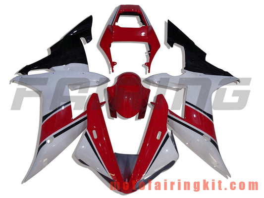 Fairing Kits Fit for YZF-1000 R1 2002 2003 YZF 1000 R1 02 03 Plastic ABS Injection Mold Complete Motorcycle Body Aftermarket Bodywork Frame (Red & White) B034