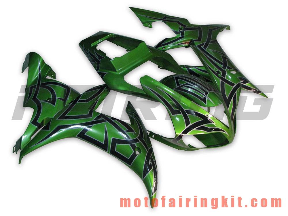 Fairing Kits Fit for YZF-1000 R1 2002 2003 YZF 1000 R1 02 03 Plastic ABS Injection Mold Complete Motorcycle Body Aftermarket Bodywork Frame (Green & Black) B036